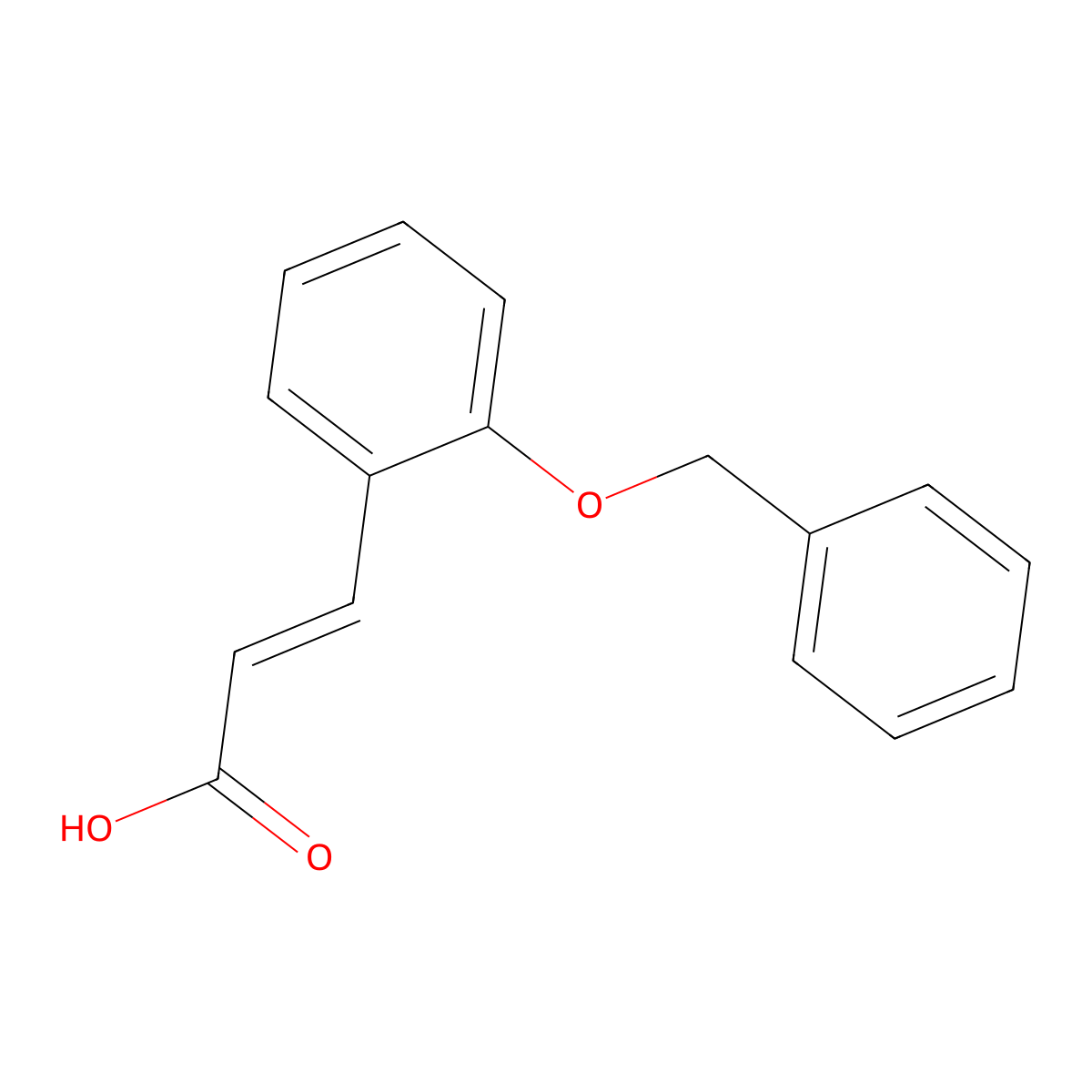 3-(2-phenylmethoxyphenyl)prop-2-enoic Acid molecular structure, CAS 144242-91-1