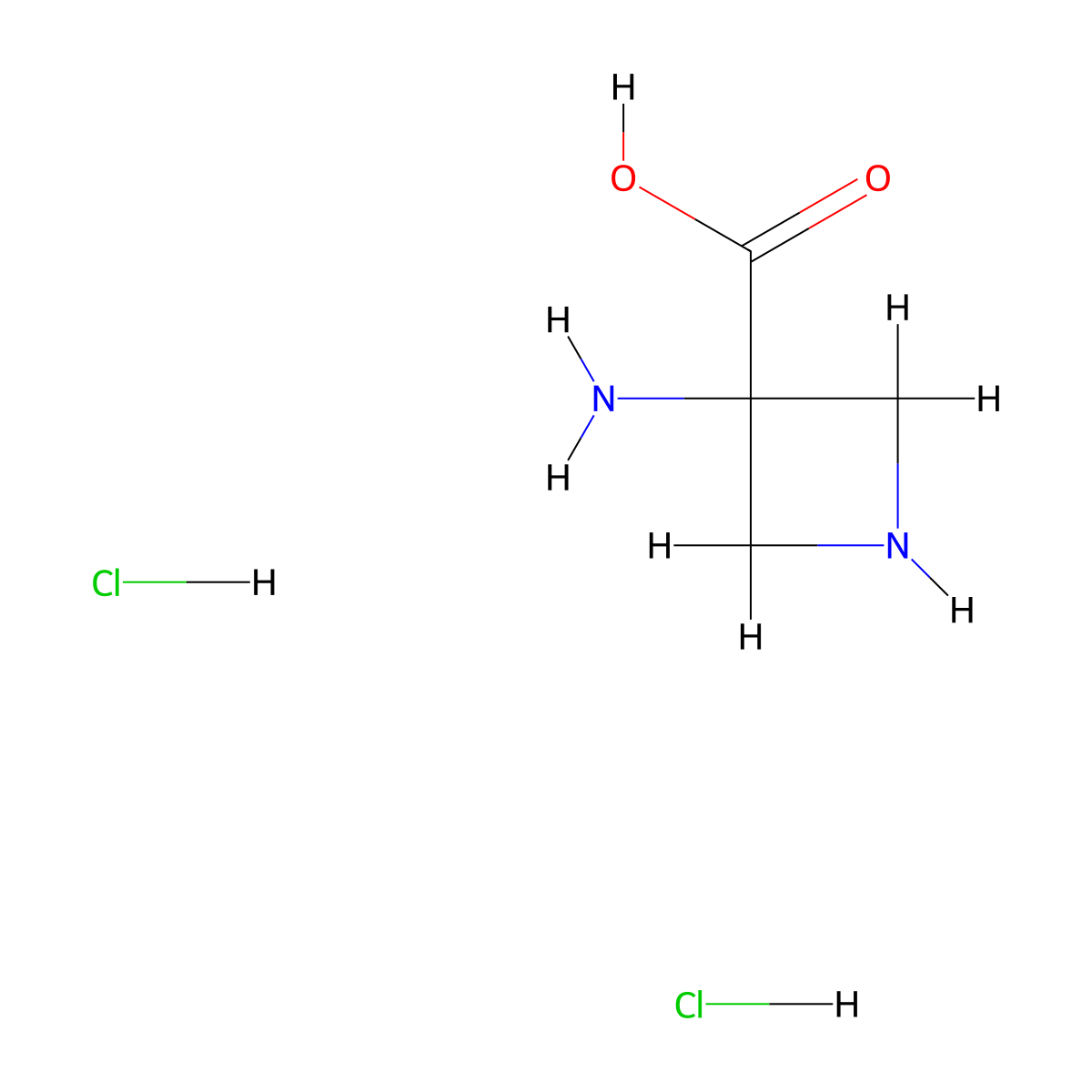 3-Aminoazetidine-3-carboxylic acid dihydrochloride molecular structure, CAS 1442425-27-5