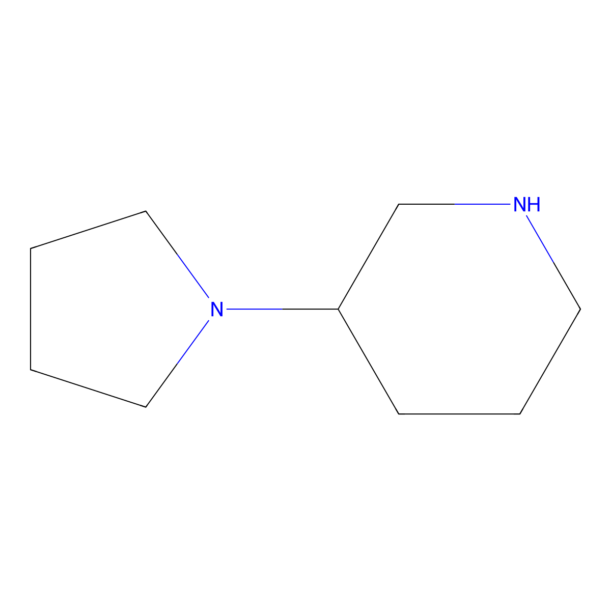 3-(Pyrrolidin-1-yl)piperidine molecular structure, CAS 144243-28-7