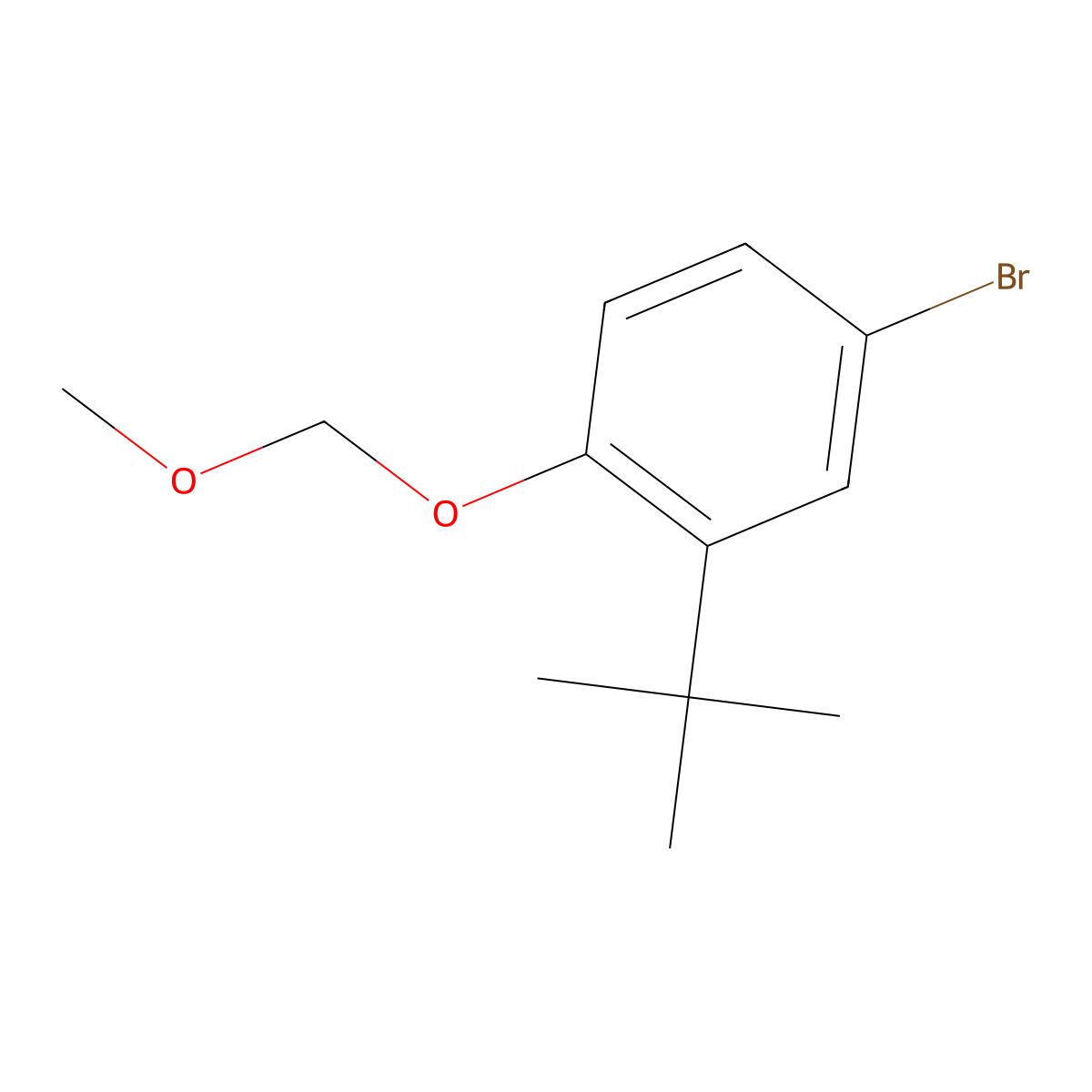 4-Bromo-2-(tert-butyl)-1-(methoxymethoxy)benzene molecular structure, CAS 1442430-85-4