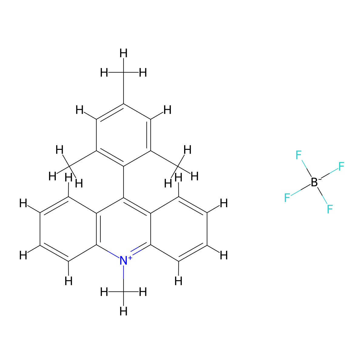 9-Mesityl-10-methylacridinium tetrafluoroborate molecular structure, CAS 1442433-71-7