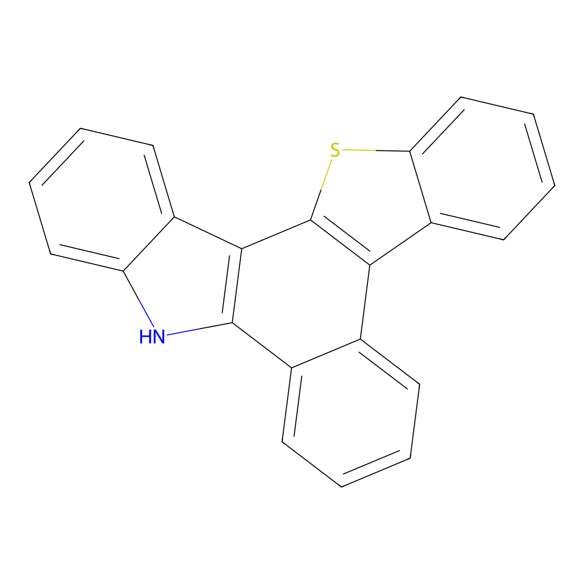 5H-Benzo[a]benzo[4,5]thieno[3,2-c]carbazole molecular structure, CAS 1442458-61-8