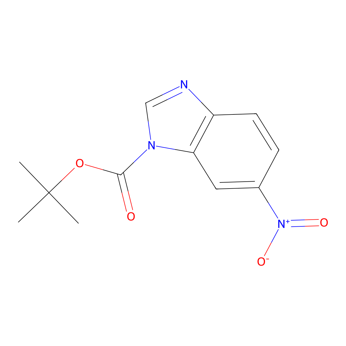 tert-butyl 6-nitro-1H-benzo[d]imidazole-1-carboxylate molecular structure, CAS 1442459-46-2