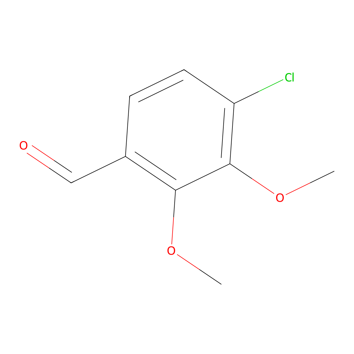 4-Chloro-2,3-dimethoxybenzaldehyde molecular structure, CAS 1442465-75-9