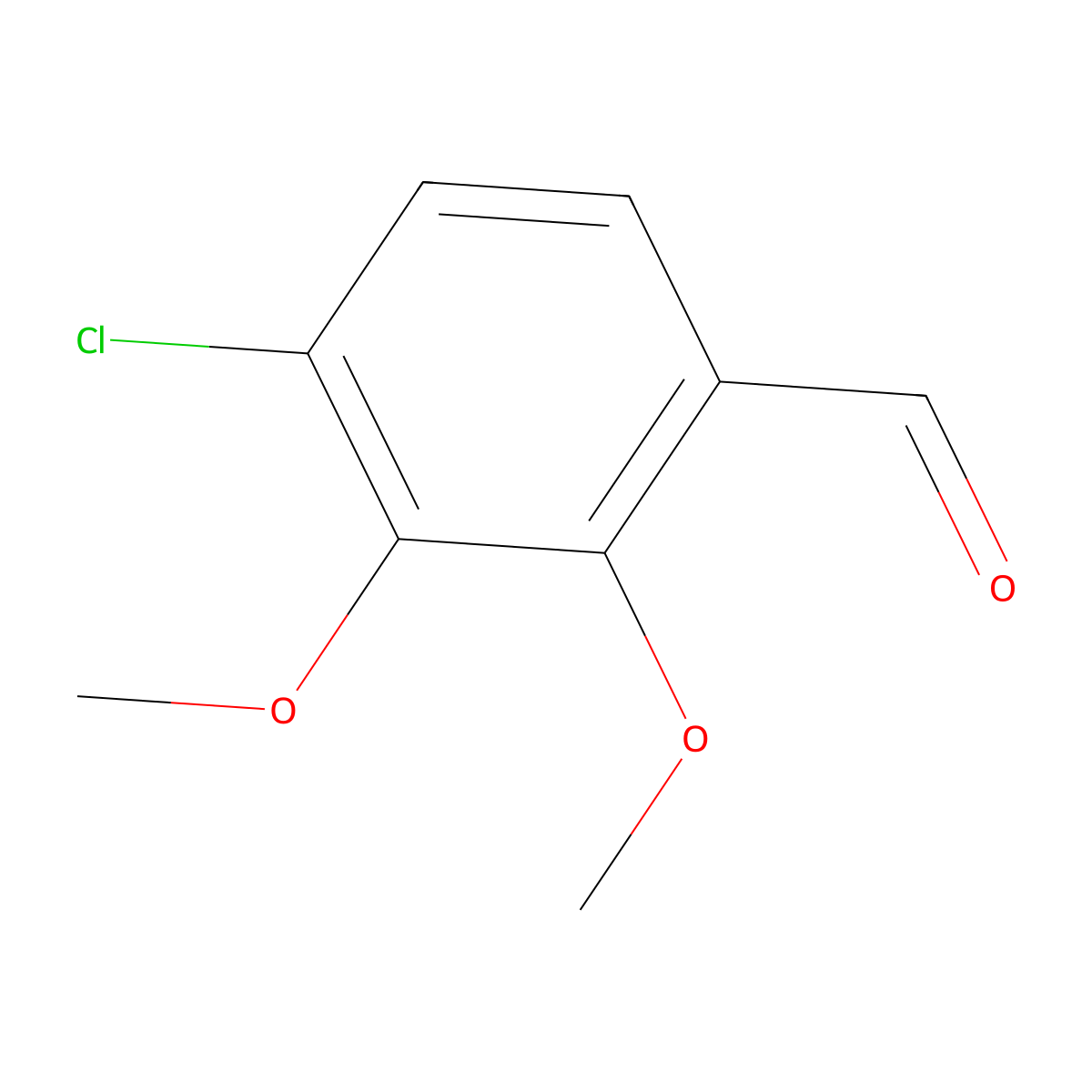 4-Chloro-2,3-dimethoxybenzaldehyde molecular structure, CAS 1442465-75-9
