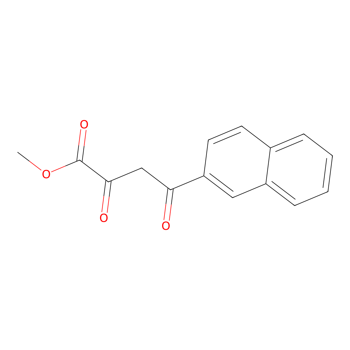 Methyl 4-(naphthalen-2-yl)-2,4-dioxobutanoate molecular structure, CAS 144252-18-6