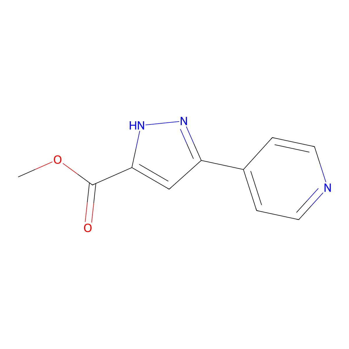 Methyl 5-(4-Pyridinyl)pyrazole-3-carboxylate molecular structure, CAS 144252-20-0