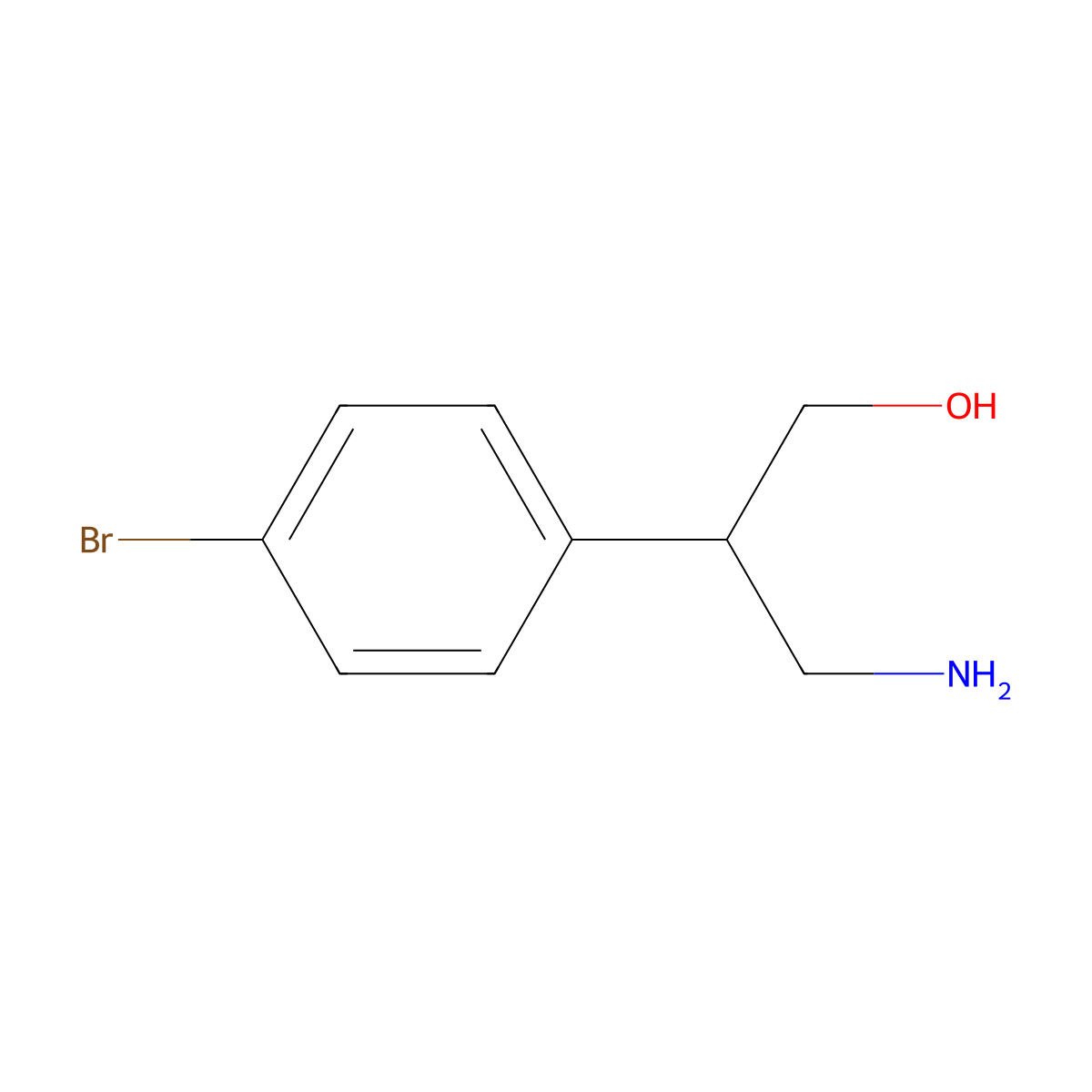 (R)-3-Amino-2-(4-bromo-phenyl)-propan-1-ol molecular structure, CAS 1442523-47-8