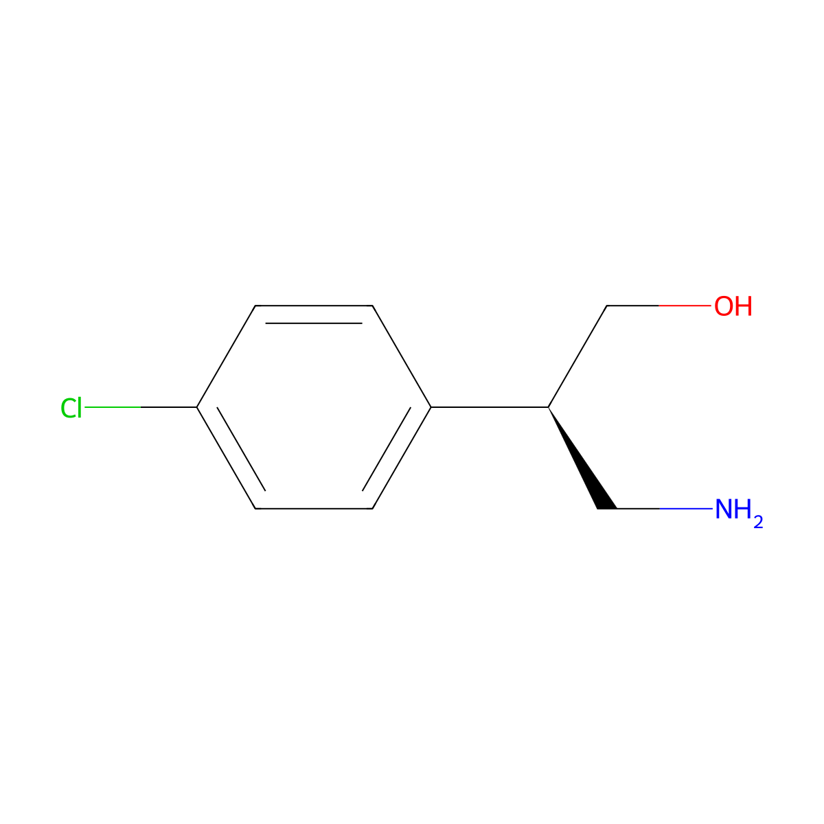(R)-3-Amino-2-(4-chloro-phenyl)-propan-1-ol molecular structure, CAS 1442523-49-0