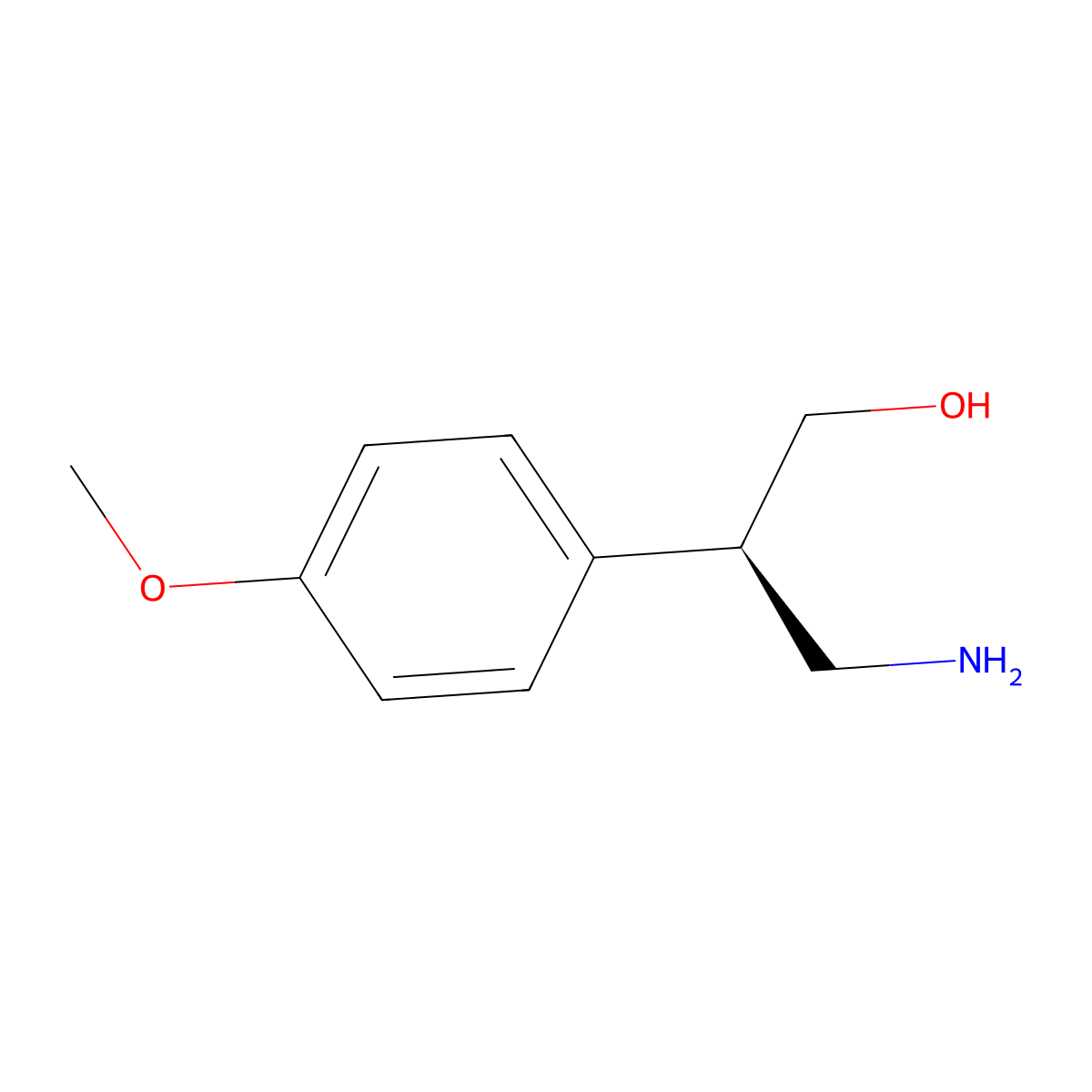 (R)-3-Amino-2-(4-methoxy-phenyl)-propan-1-ol molecular structure, CAS 1442523-50-3