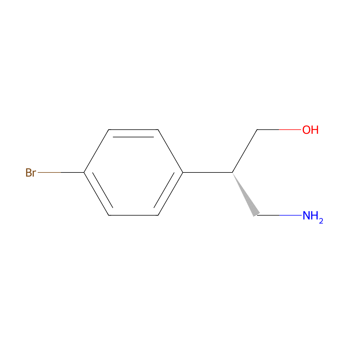 (S)-3-Amino-2-(4-bromo-phenyl)-propan-1-ol molecular structure, CAS 1442523-51-4