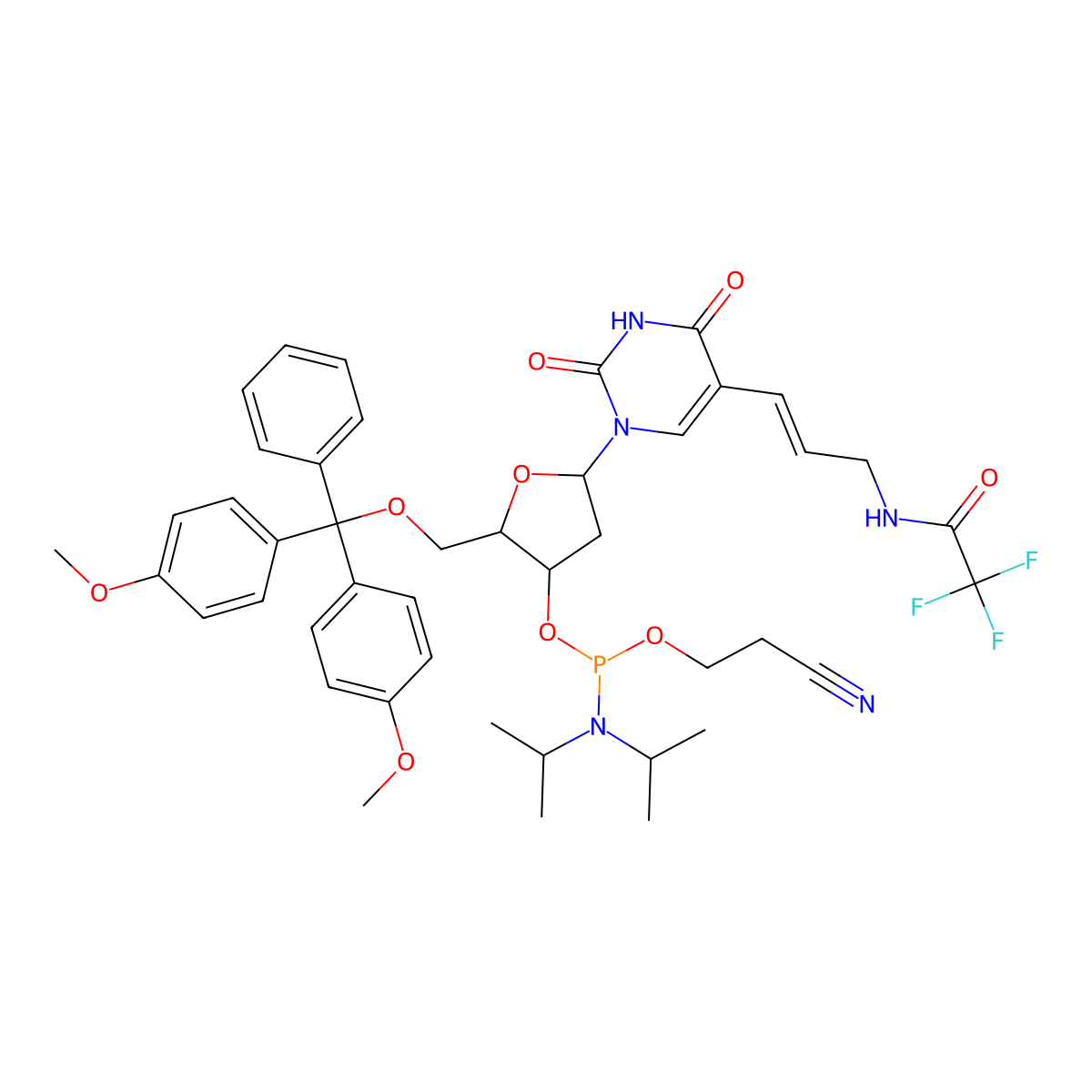 5-Aminoallyl-dU CEP molecular structure, CAS 144253-90-7