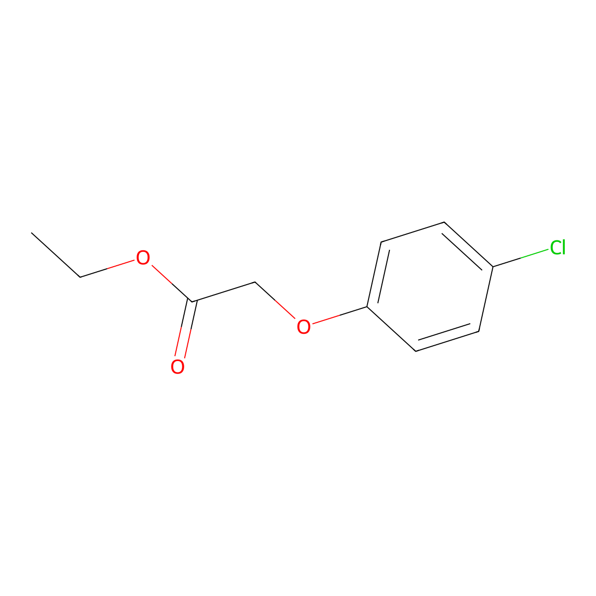 Acetic acid, (4-chlorophenoxy)-, ethyl ester molecular structure, CAS 14426-42-7