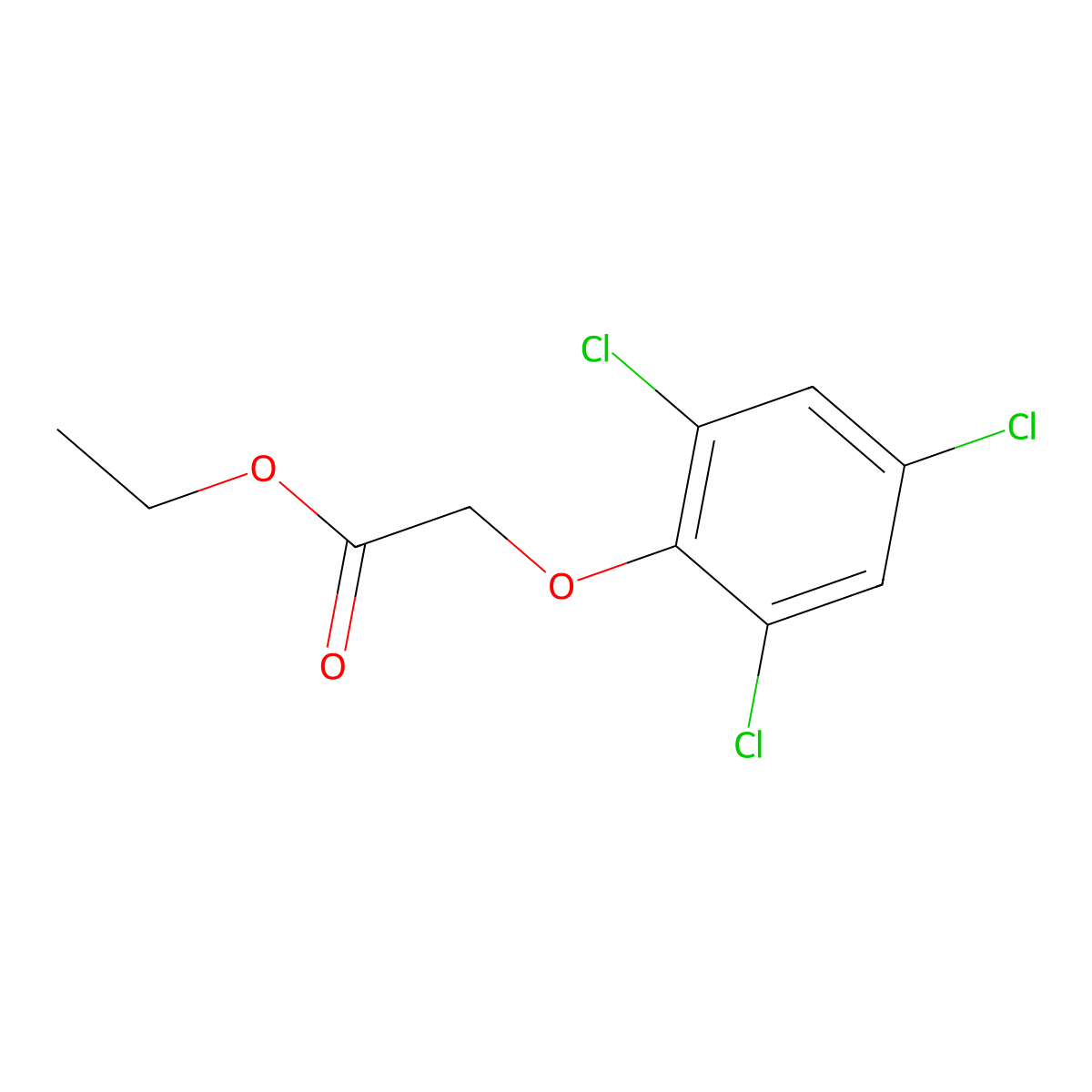 Ethyl 2-(2,4,6-trichlorophenoxy)acetate molecular structure, CAS 14426-43-8