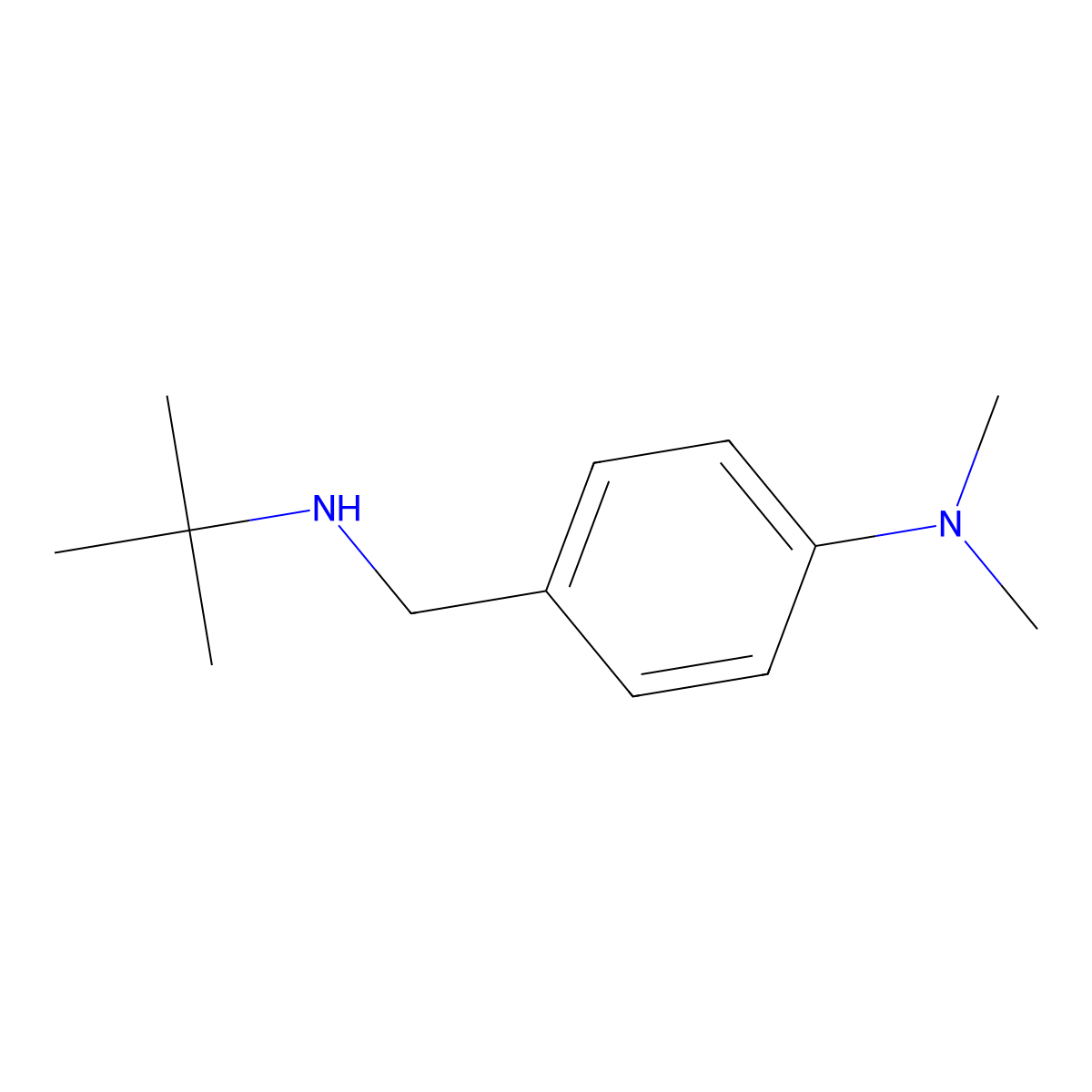 4-[(tert-butylamino)methyl]-N,N-dimethylaniline molecular structure, CAS 144261-17-6