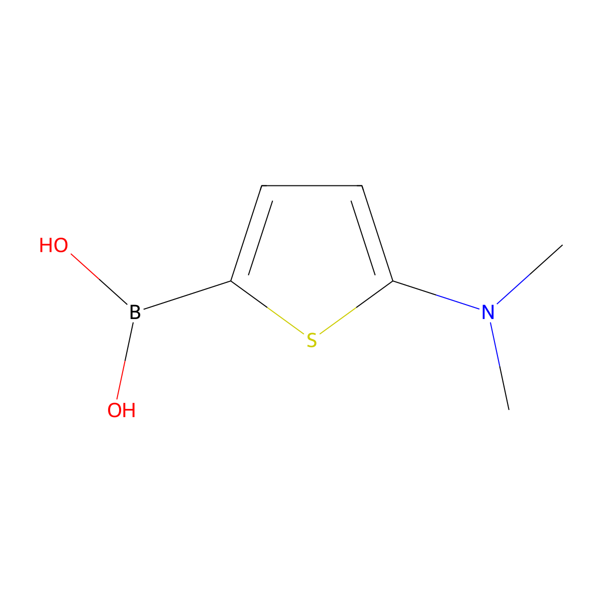 (5-(Dimethylamino)thiophen-2-yl)boronic acid molecular structure, CAS 1442639-32-8
