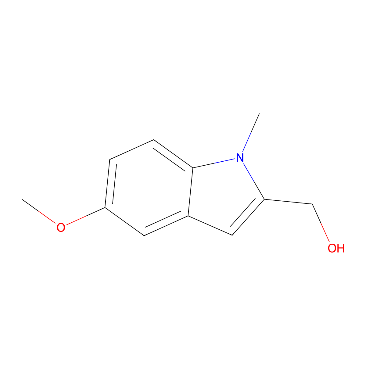 (5-Methoxy-1-methyl-1H-indol-2-yl)methanol molecular structure, CAS 144265-41-8