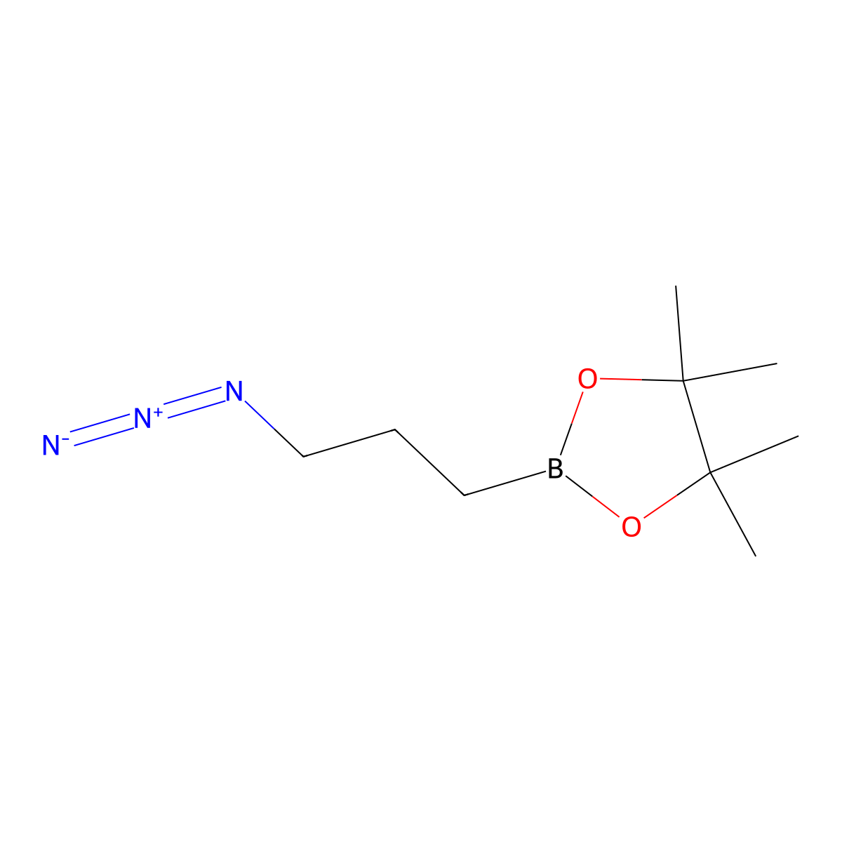 2-(3-Azidopropyl)-4,4,5,5-tetramethyl-1,3,2-dioxaborolane molecular structure, CAS 144266-69-3
