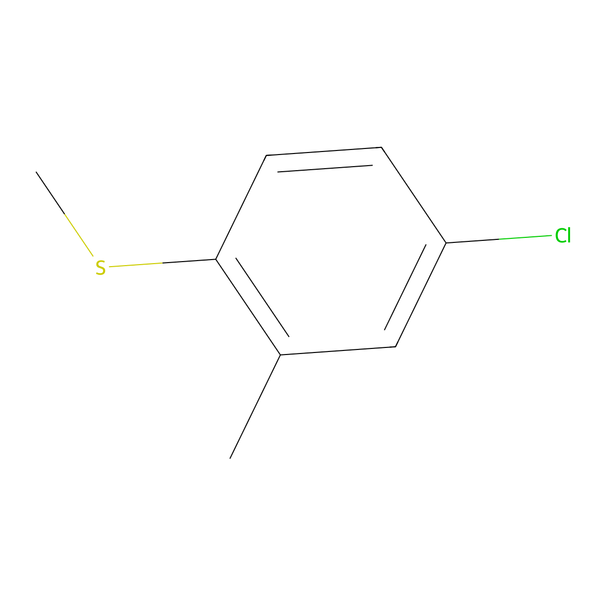 4-Chloro-2-methylphenyl methyl sulfide molecular structure, CAS 144266-84-2