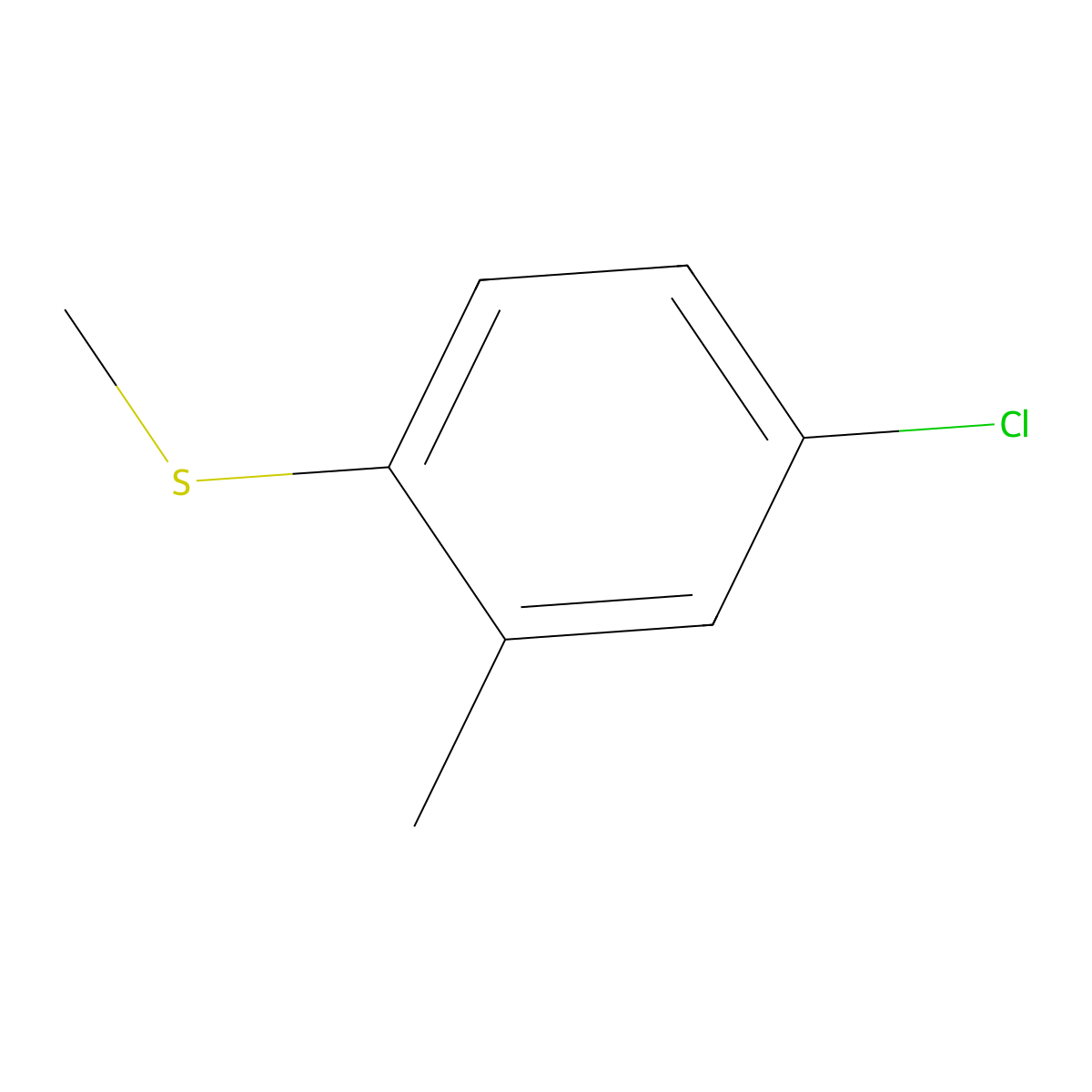 4-Chloro-2-methylphenyl methyl sulfide molecular structure, CAS 144266-84-2