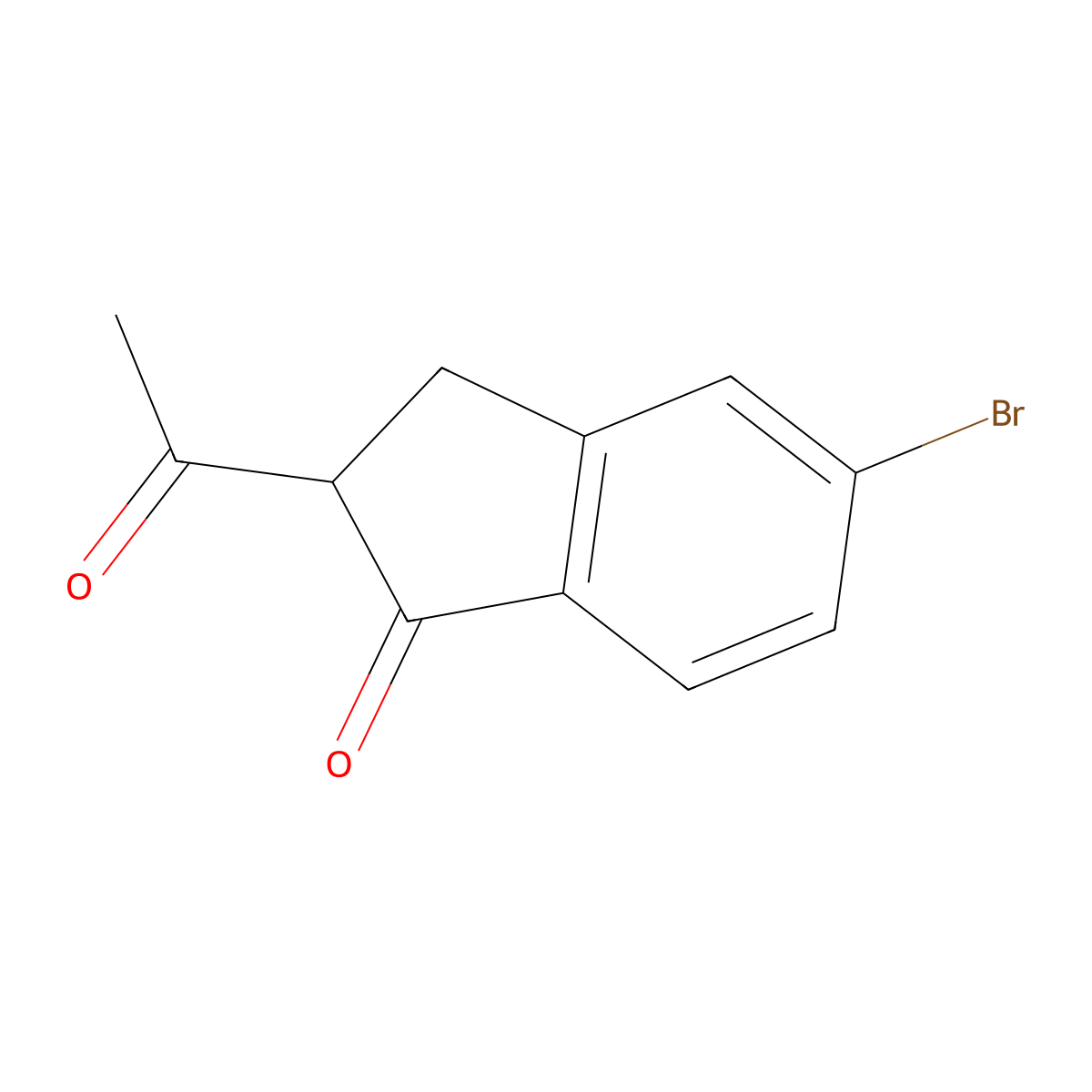 2-acetyl-5-bromo-2,3-dihydro-1H-inden-1-one molecular structure, CAS 1442686-86-3