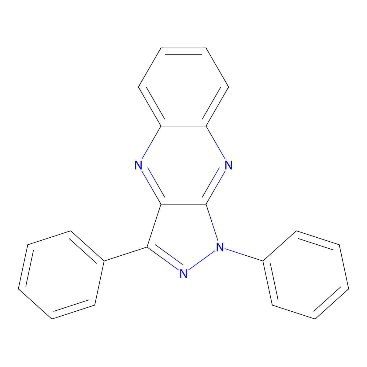1,3-diphenyl-1H-pyrazolo[3,4-b]quinoxaline molecular structure, CAS 14428-35-4