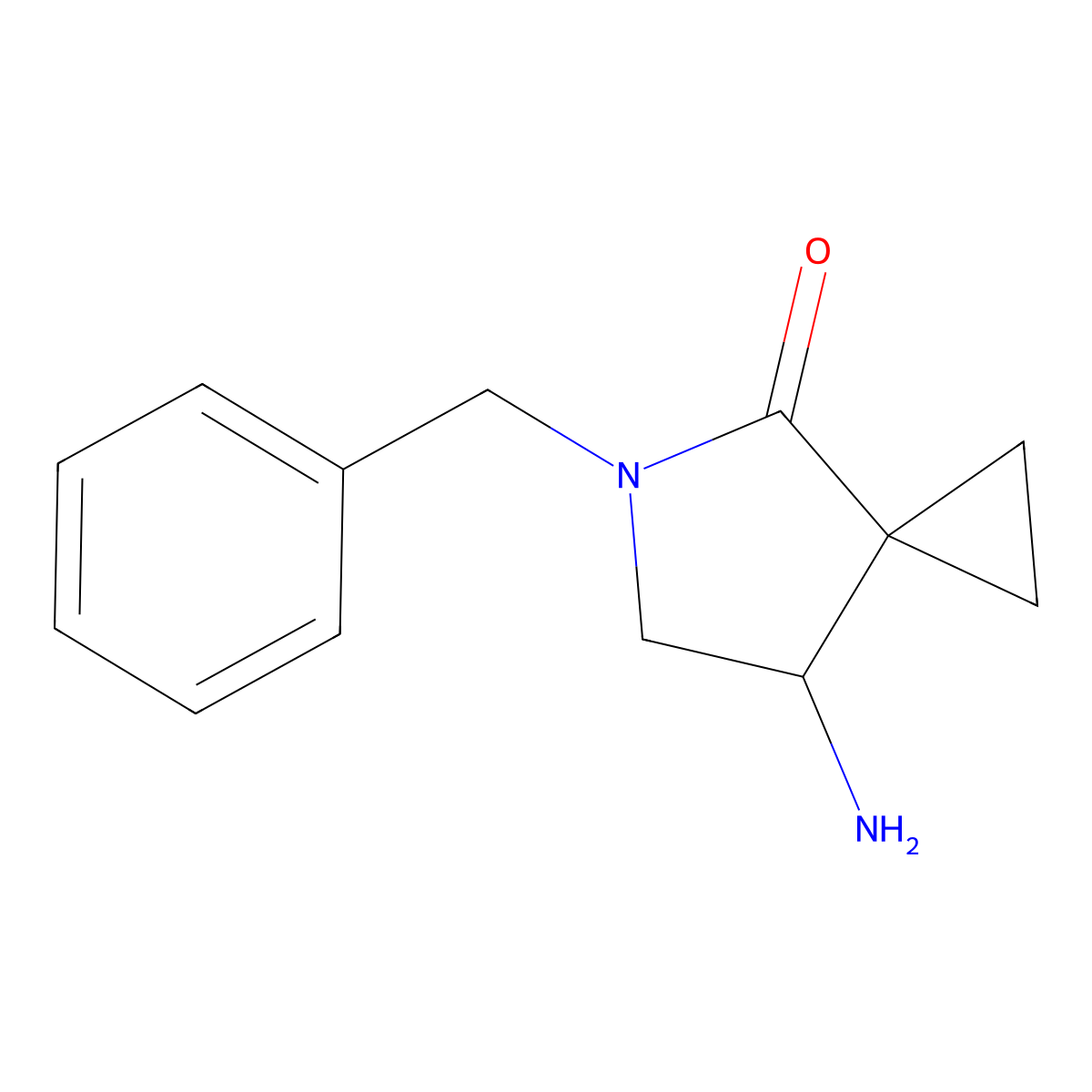 (S)-7-Amino-5-benzyl-4-oxo-5-azaspiro[2.4]heptane molecular structure, CAS 144282-41-7