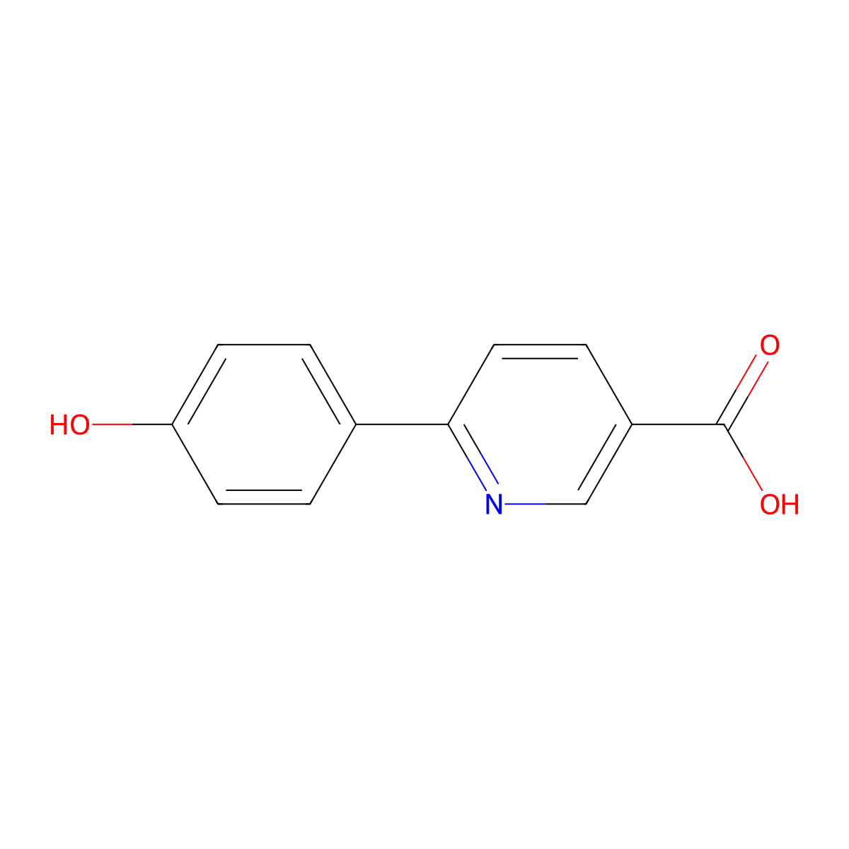 6-(4-Hydroxyphenyl)nicotinic acid molecular structure, CAS 144289-96-3