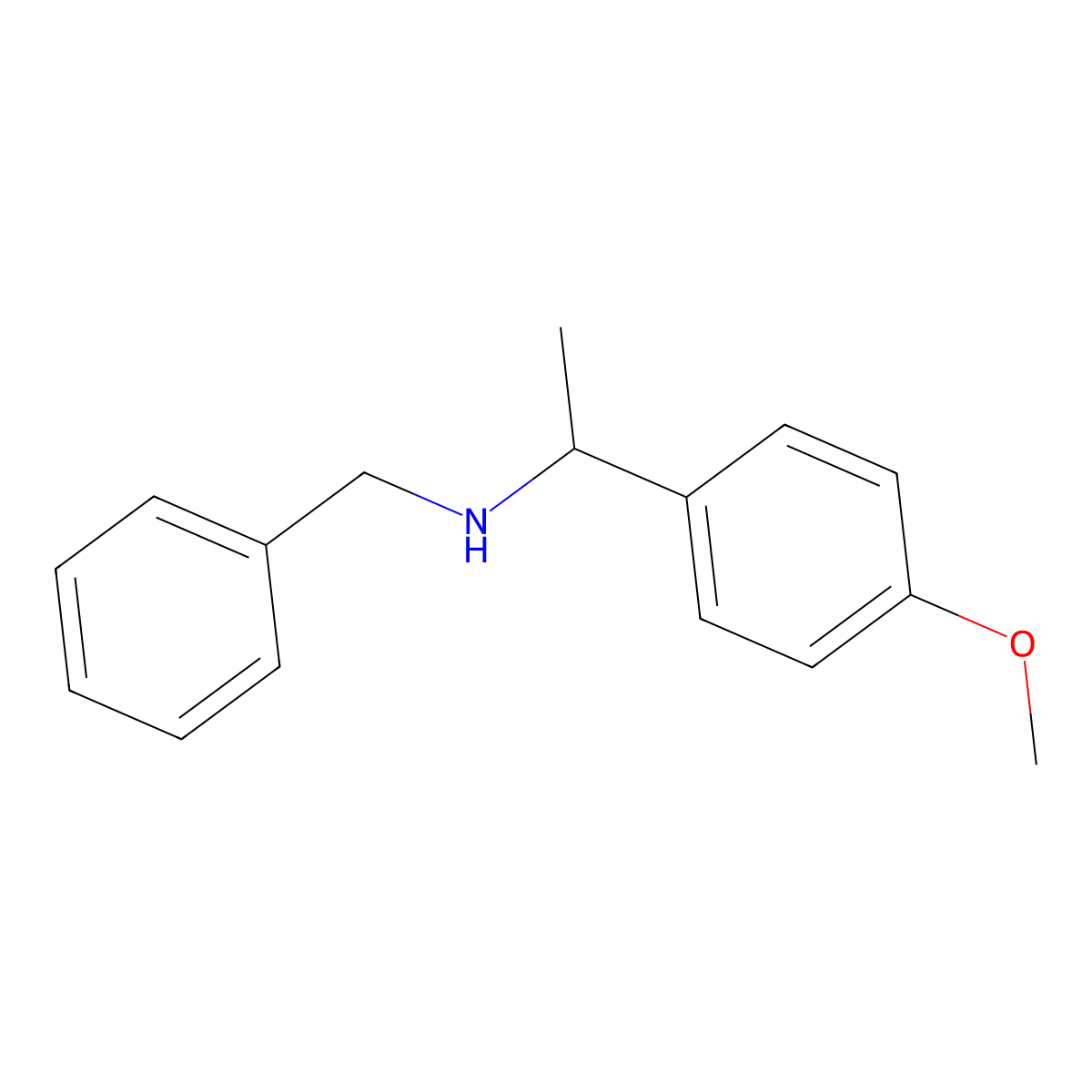 4-Methoxy-alpha-methyl-N-(phenylmethyl)benzenemethanamine molecular structure, CAS 14429-03-9