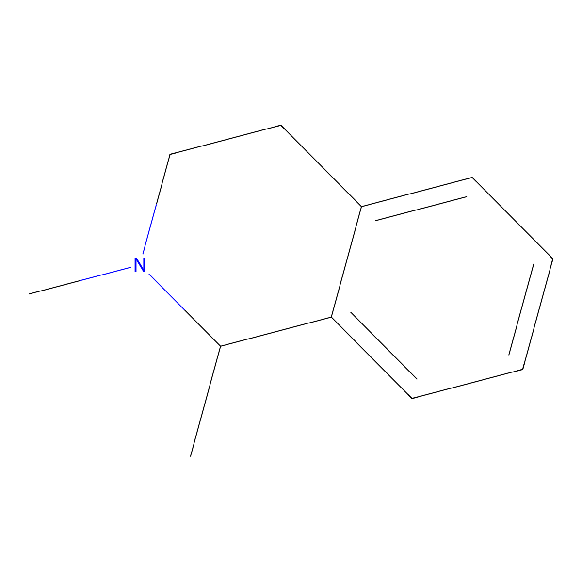 Isoquinoline, 1,2,3,4-tetrahydro-1,2-dimethyl- molecular structure, CAS 14429-09-5