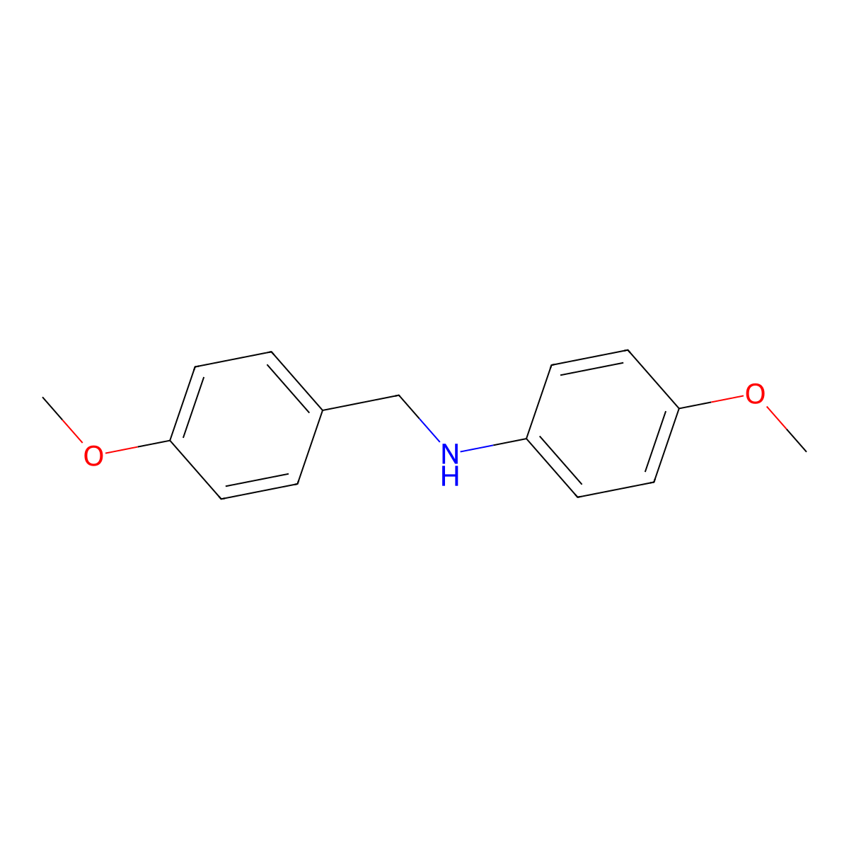4-Methoxy-N-(4-methoxyphenyl)benzylamine molecular structure, CAS 14429-14-2