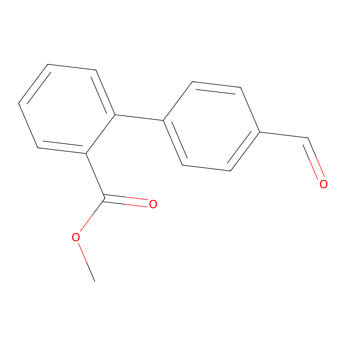 Methyl 2-(4-formylphenyl)benzoate molecular structure, CAS 144291-47-4