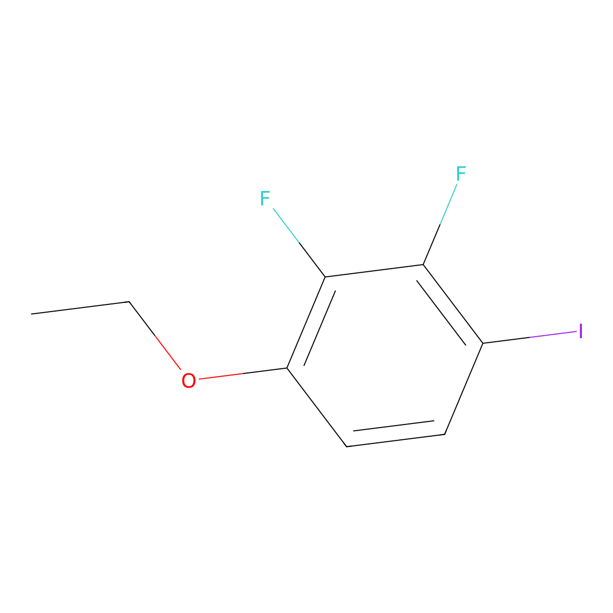 1-Ethoxy-2,3-difluoro-4-iodobenzene molecular structure, CAS 144292-42-2