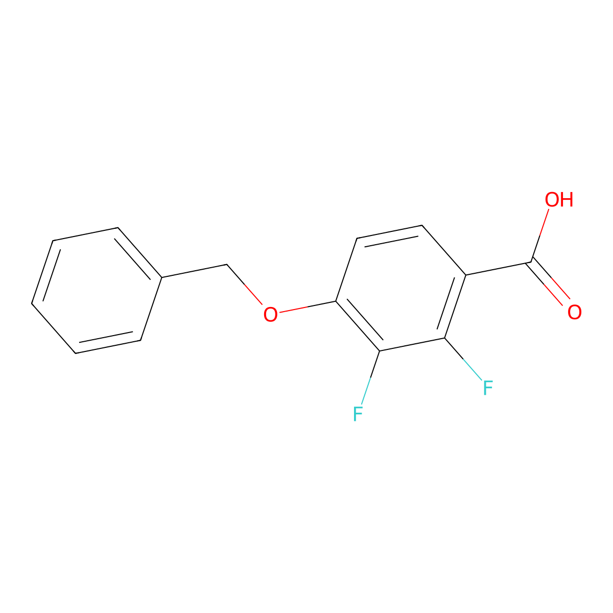 4-(Benzyloxy)-2,3-difluorobenzoic acid molecular structure, CAS 144292-54-6