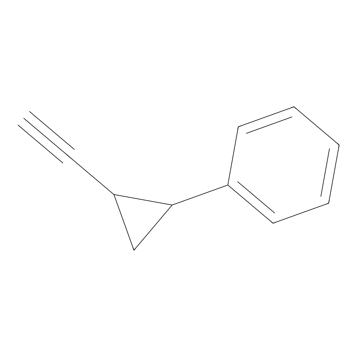rac-((1R,2R)-2-ethynylcyclopropyl)benzene molecular structure, CAS 144293-48-1