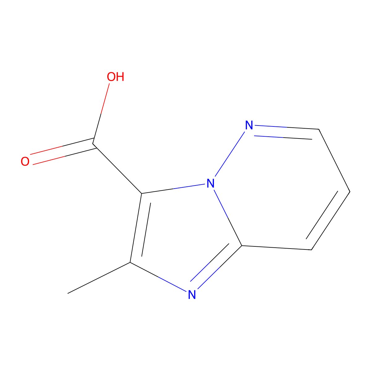2-Methylimidazo(1,2-b)pyridazine-3-carboxylic acid molecular structure, CAS 144294-38-2
