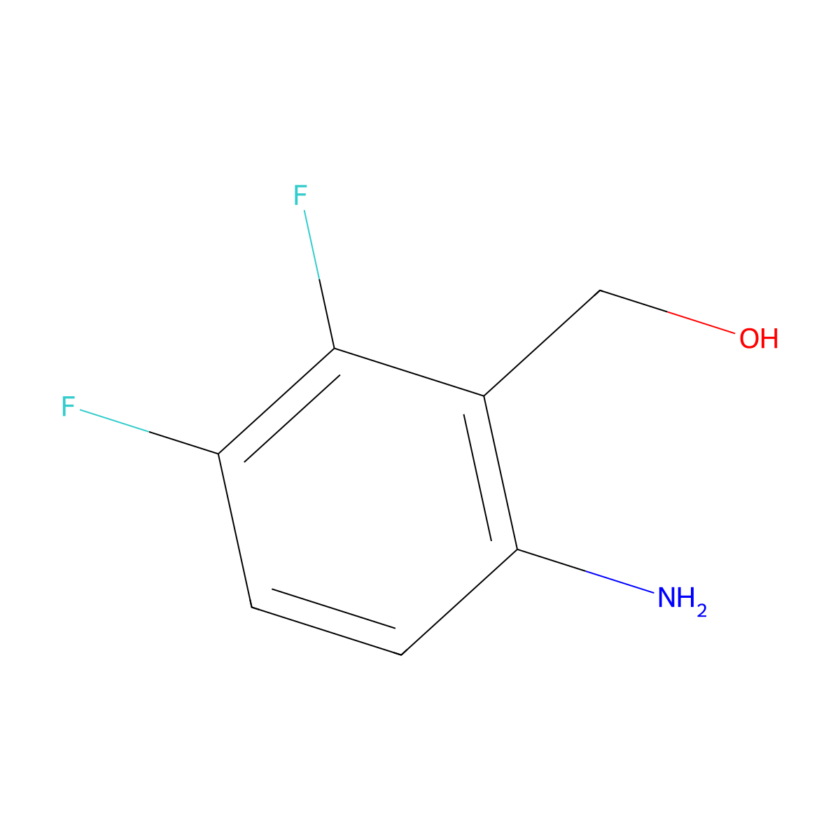 (6-Amino-2,3-difluorophenyl)methanol molecular structure, CAS 144298-16-8