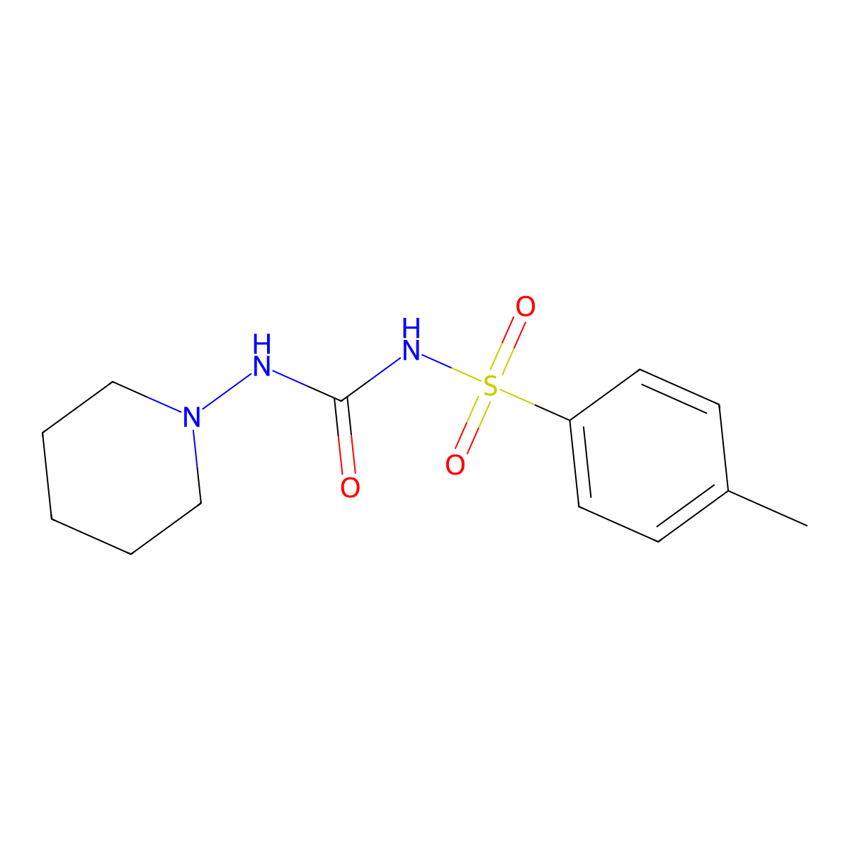 1-(Piperidyl)-3-(4-tolylsulfonyl)urea molecular structure, CAS 1443-94-3