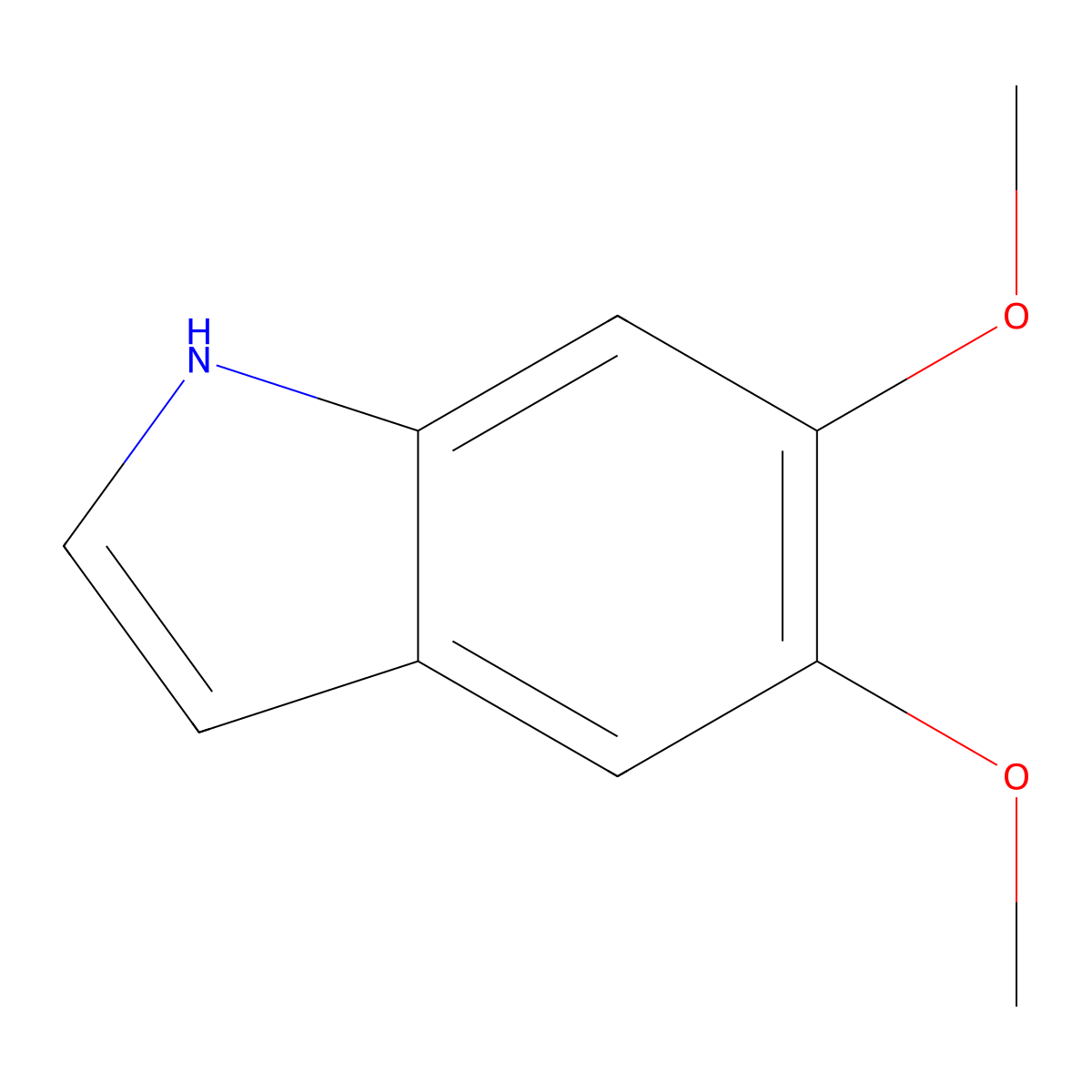 5,6-Dimethoxyindole molecular structure, CAS 14430-23-0