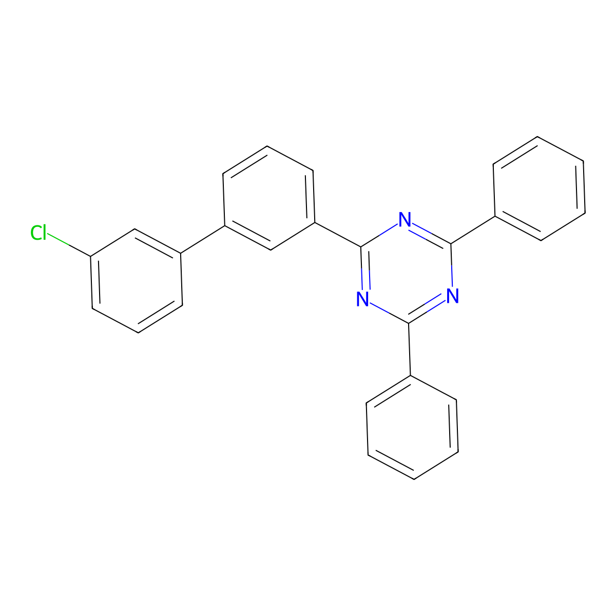 2-(3'-Chlorobiphenyl-3-yl)-4,6-diphenyl-1,3,5-triazine molecular structure, CAS 1443049-83-9