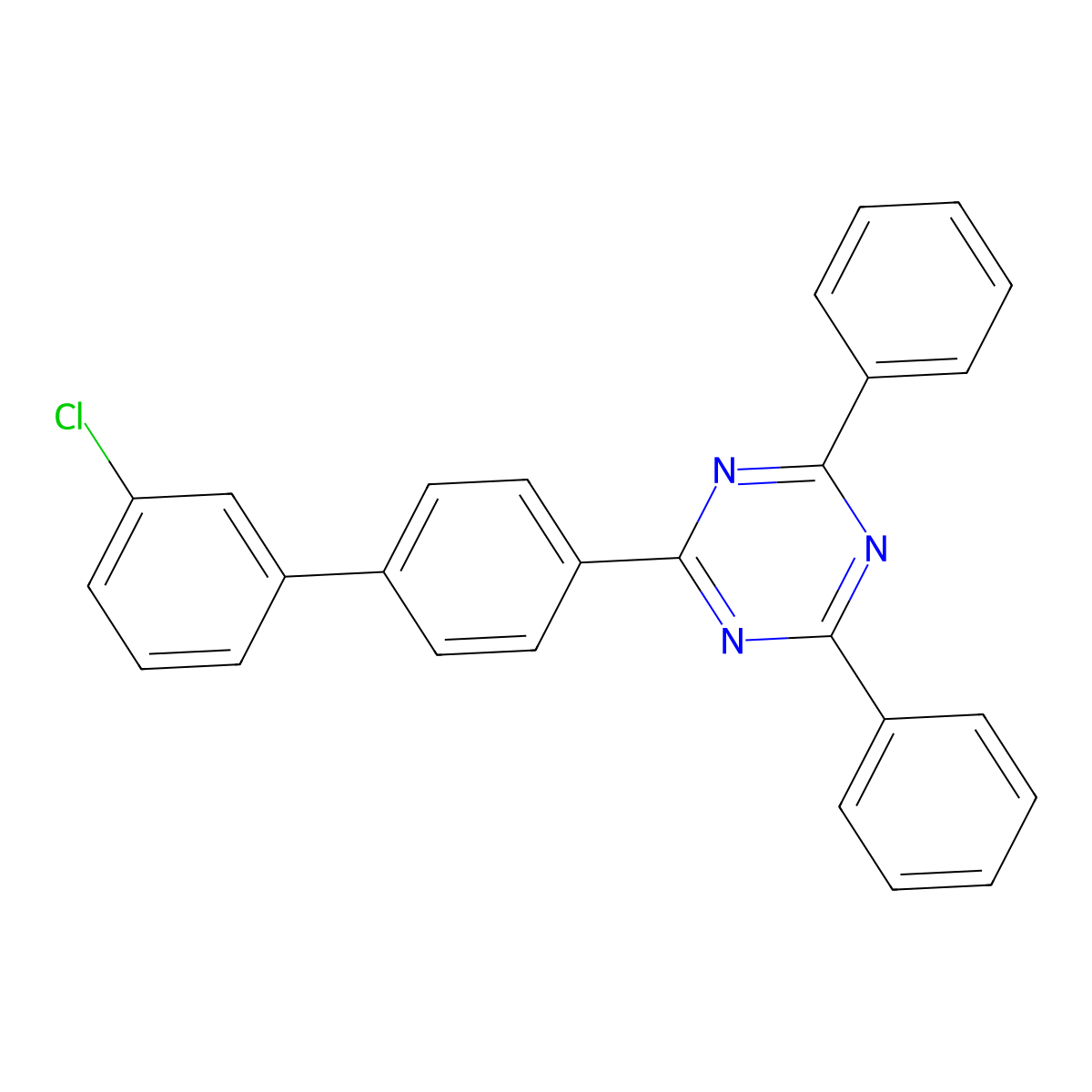 2-(3'-Chlorobiphenyl-4-yl)-4,6-diphenyl-1,3,5-triazine molecular structure, CAS 1443049-84-0