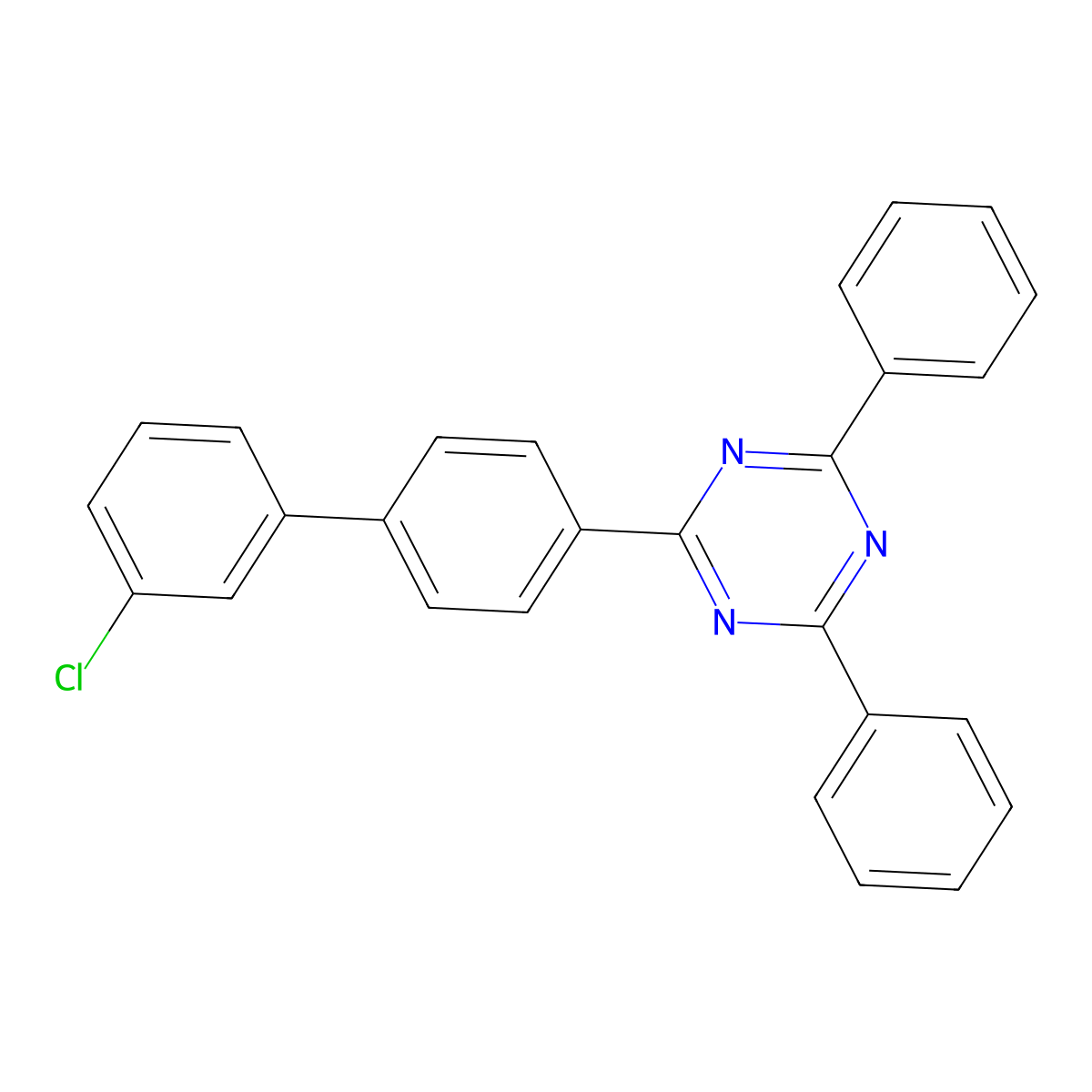 2-(3'-Chlorobiphenyl-4-yl)-4,6-diphenyl-1,3,5-triazine molecular structure, CAS 1443049-84-0