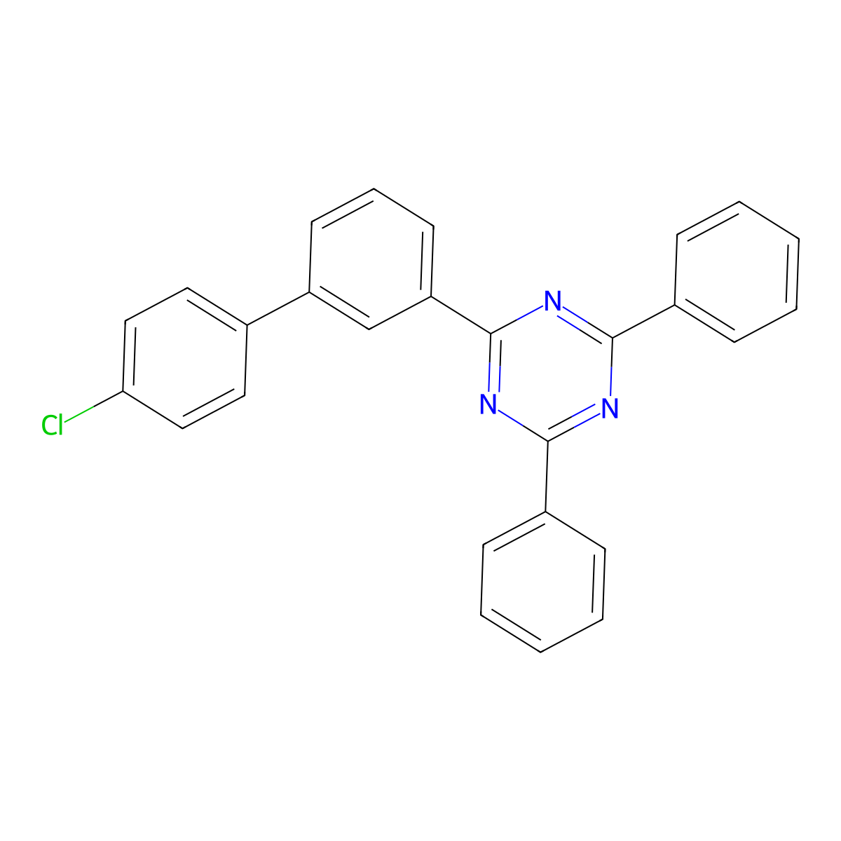 2-(4'-Chlorobiphenyl-3-yl)-4,6-diphenyl-1,3,5-triazine molecular structure, CAS 1443049-85-1