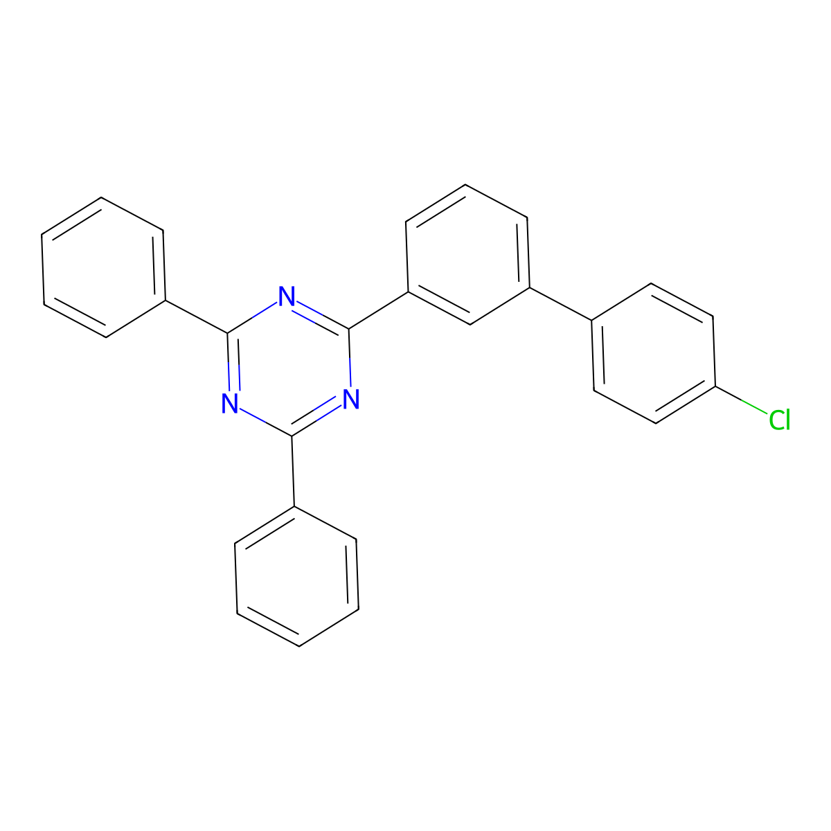 2-(4'-Chlorobiphenyl-3-yl)-4,6-diphenyl-1,3,5-triazine molecular structure, CAS 1443049-85-1