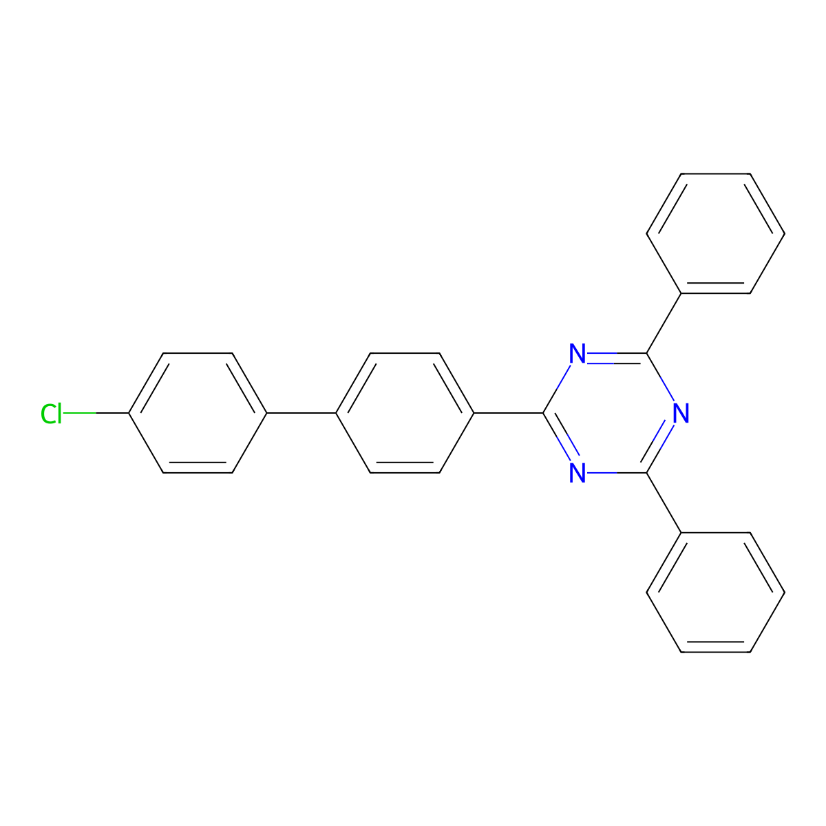 2-(4'-Chloro-[1,1'-biphenyl]-4-yl)-4,6-diphenyl-1,3,5-triazine molecular structure, CAS 1443049-86-2