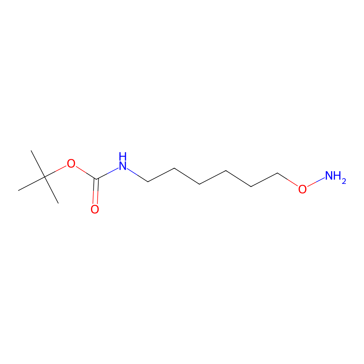 tert-Butyl (6-(aminooxy)hexyl)carbamate molecular structure, CAS 1443054-88-3