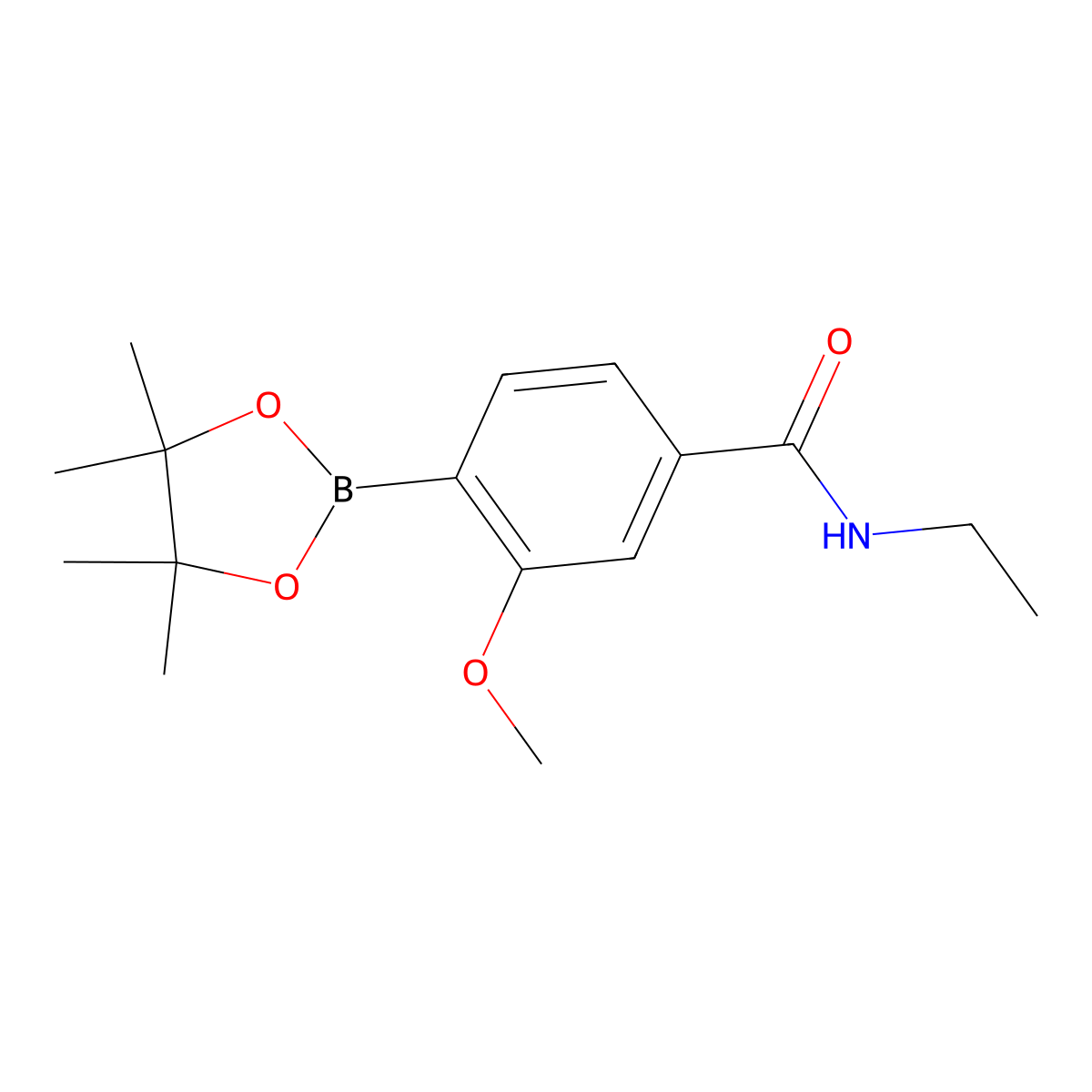 N-Ethyl-3-methoxy-4-(tetramethyl-1,3,2-dioxaborolan-2-yl)benzamide molecular structure, CAS 1443110-29-9