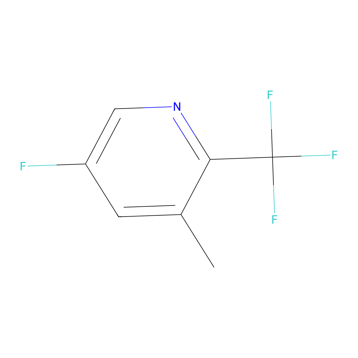 5-Fluoro-3-methyl-2-(trifluoromethyl)pyridine molecular structure, CAS 1443110-68-6