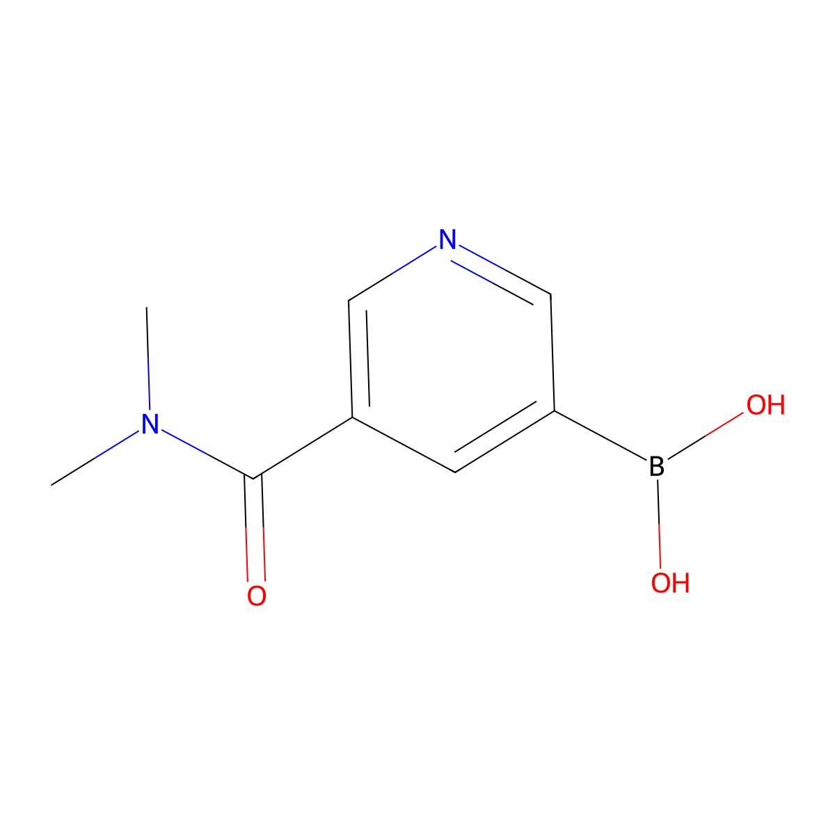 5-(Dimethylcarbamoyl)pyridine-3-boronic acid molecular structure, CAS 1443112-26-2