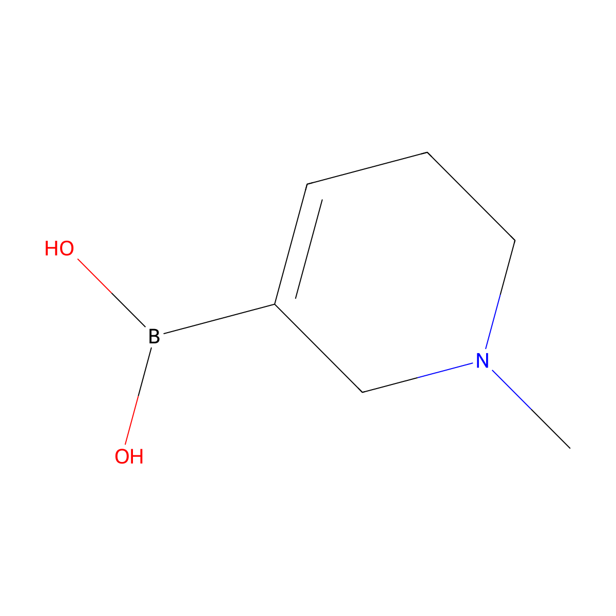 [1-Methyl-1,2,5,6-tetrahydropyridine-3-yl]boronic acid molecular structure, CAS 1443112-48-8